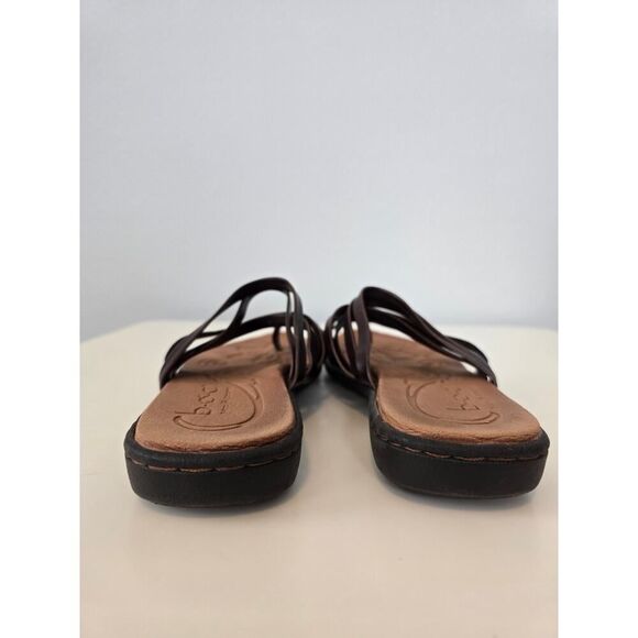 B.O.C. Born Alisha Chocolate Brown Strappy Comfort Slide Sandals Size 6 Women’s - Picture 5 of 7